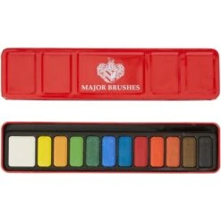 Red Watercolour Painting Tins