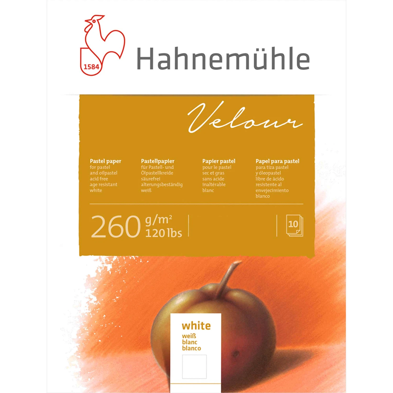 Hahnemühle Velour Pastel Pad - 260gsm - 10 Sheets - 30x40cm 1 Hahnemühle Velour Pastel Pad - 260gsm - 10 Sheets - 30x40cm
