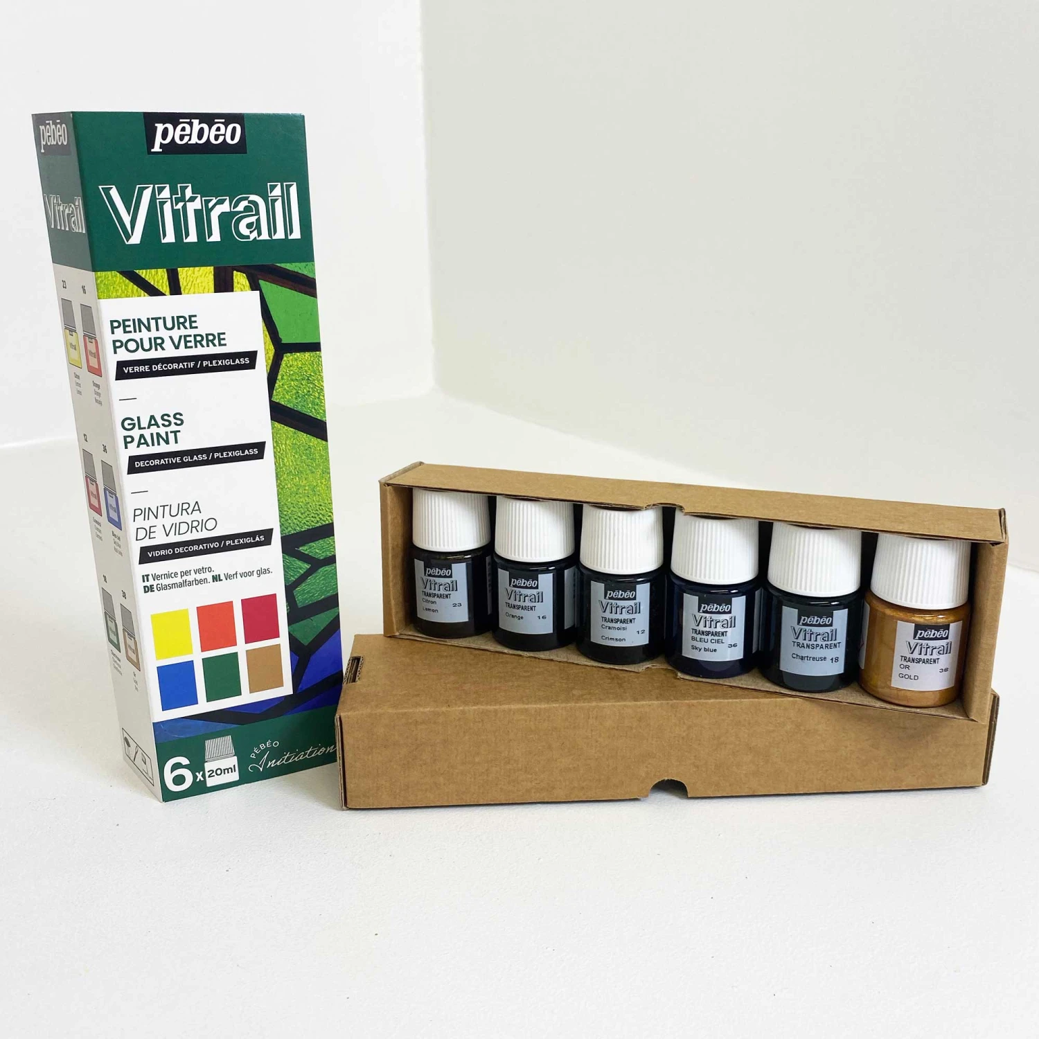 Pebeo Vitrail Initiation Glass Paint Set 6 X 20ml 2 Pebeo Vitrail Initiation Glass Paint Set 6 X 20ml - Image 2
