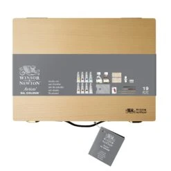 W&N Artists Oil Tube Bamboo Travel Box -Painting Supplies WN AOC STUDIO SET 094376998429 1
