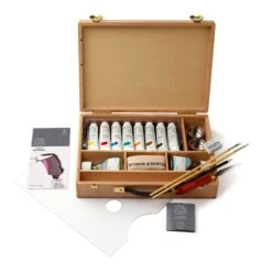 W&N Artists Oil Tube Bamboo Travel Box
