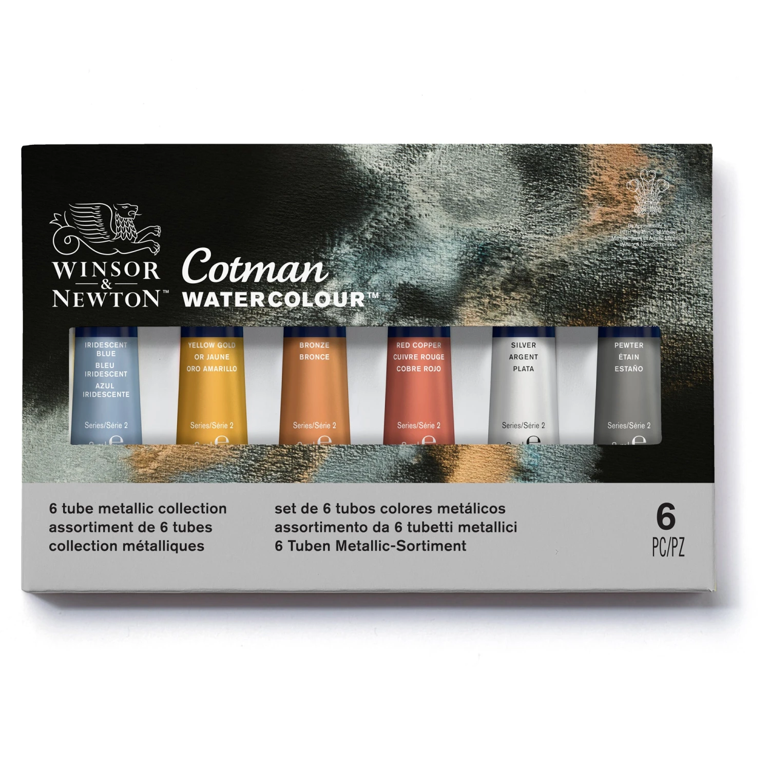 Winsor & Newton Cotman Watercolour Metallic Collection 6 X 8ml Tubes Set 1 Winsor & Newton Cotman Watercolour Metallic Collection 6 X 8ml Tubes Set