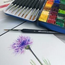 ARTessentials Ultra Fine Tip Artists Brushes - Set Of 10 10 ARTessentials Ultra Fine Tip Artists Brushes - Set Of 10 -Painting Supplies Watercolour brushes mood