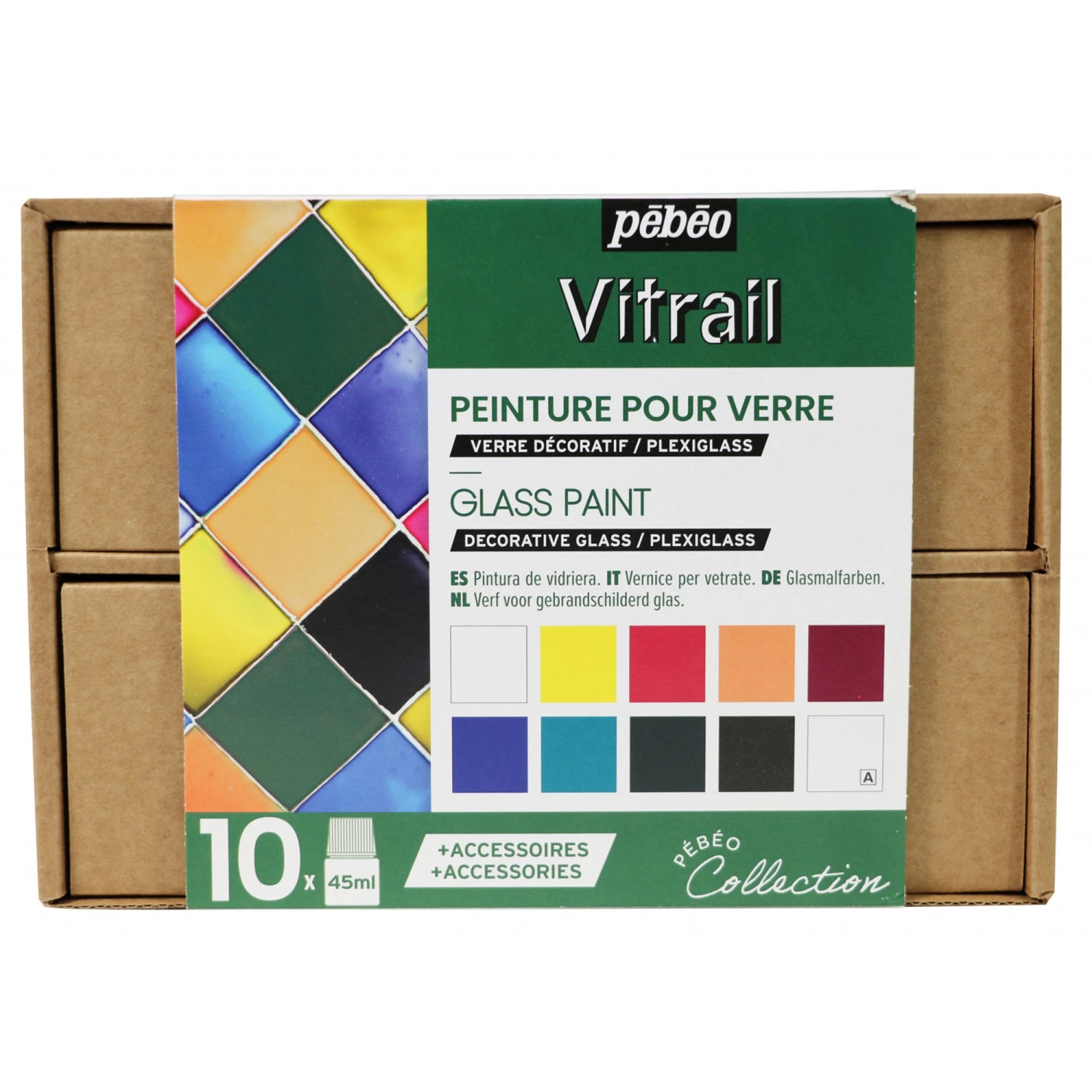 Pebeo Vitrail Glass Painting Set - 10 X 45ml 3 Pebeo Vitrail Glass Painting Set - 10 X 45ml - Image 3