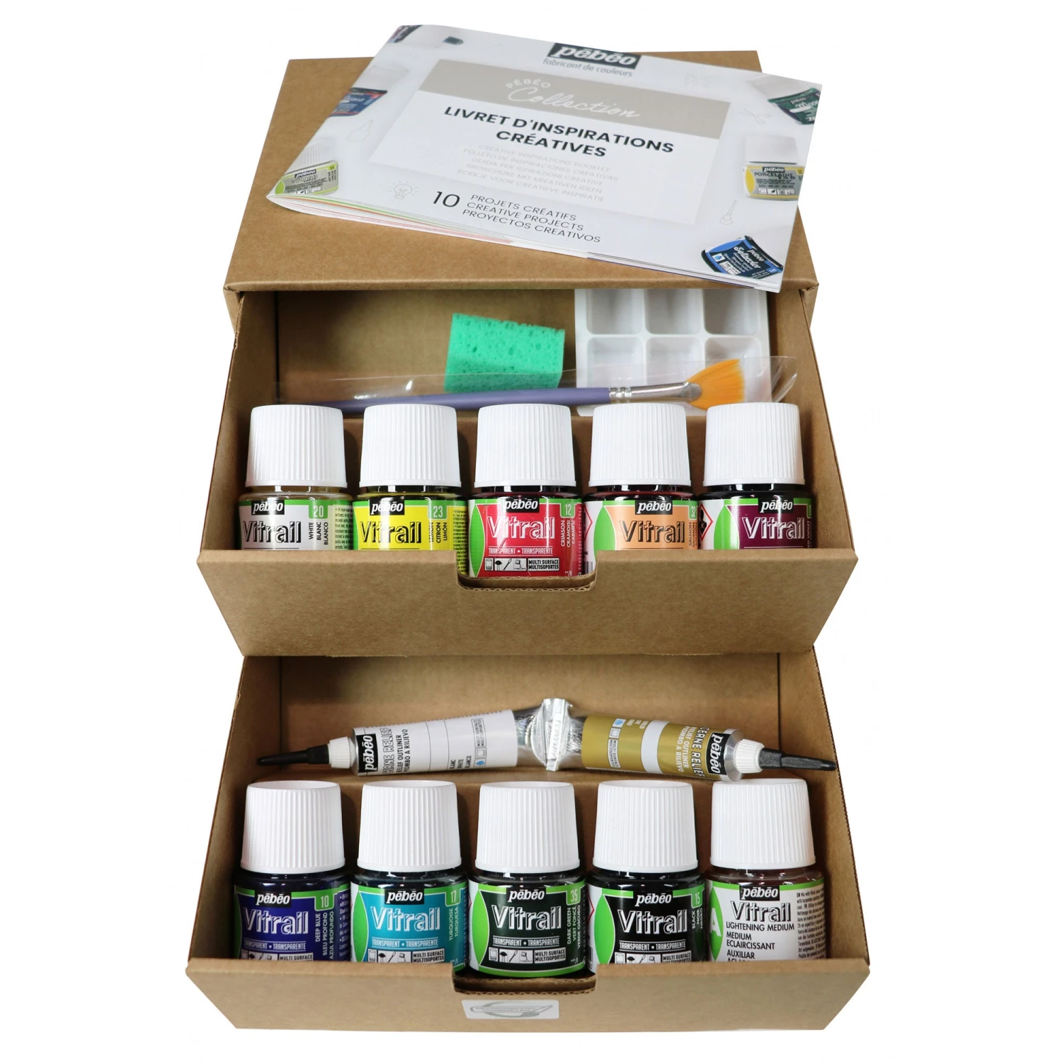 Pebeo Vitrail Glass Painting Set - 10 X 45ml 2 Pebeo Vitrail Glass Painting Set - 10 X 45ml - Image 2