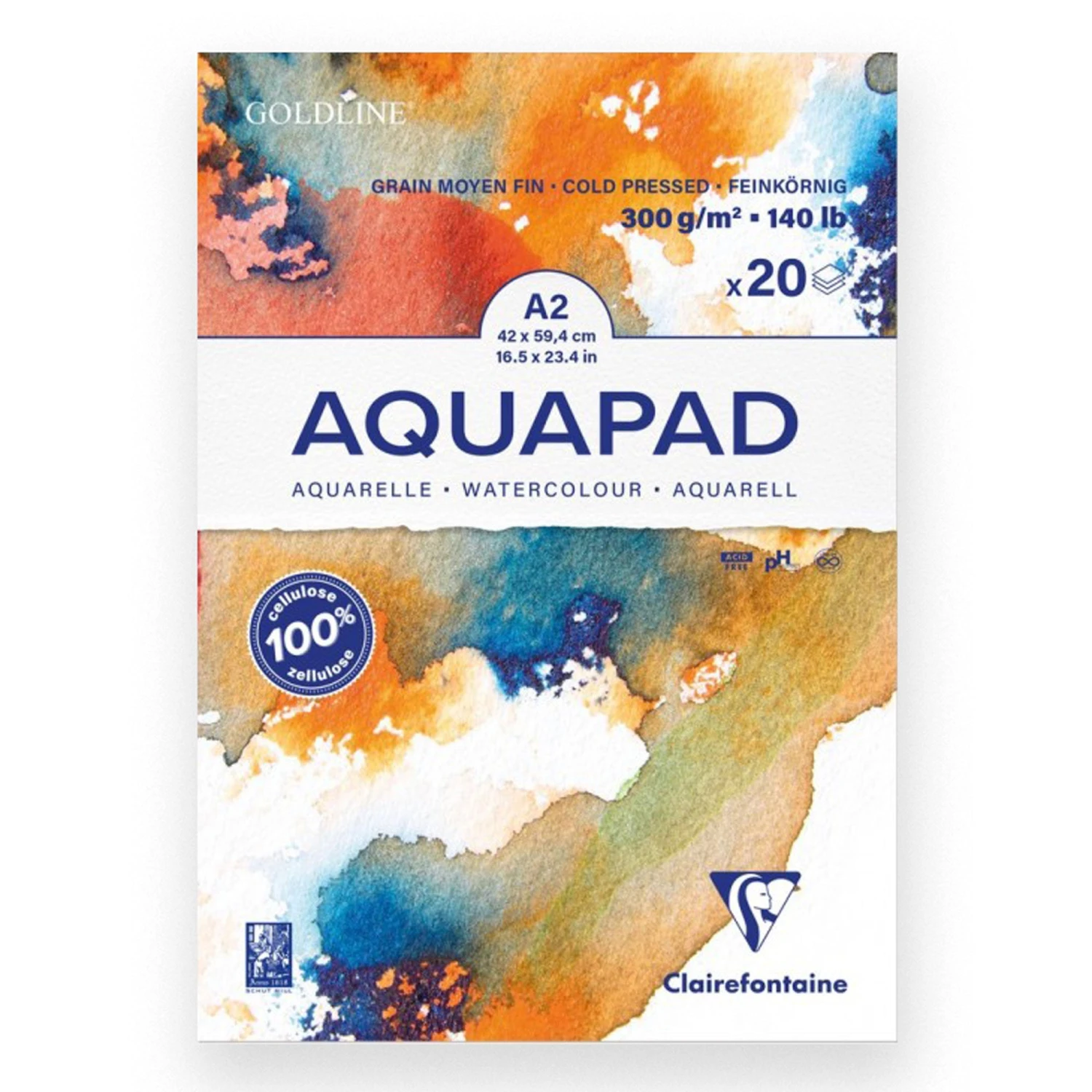 Clairefontaine Goldline Aquapad 300gsm Cold Pressed 5 Clairefontaine Goldline Aquapad 300gsm Cold Pressed - Image 5