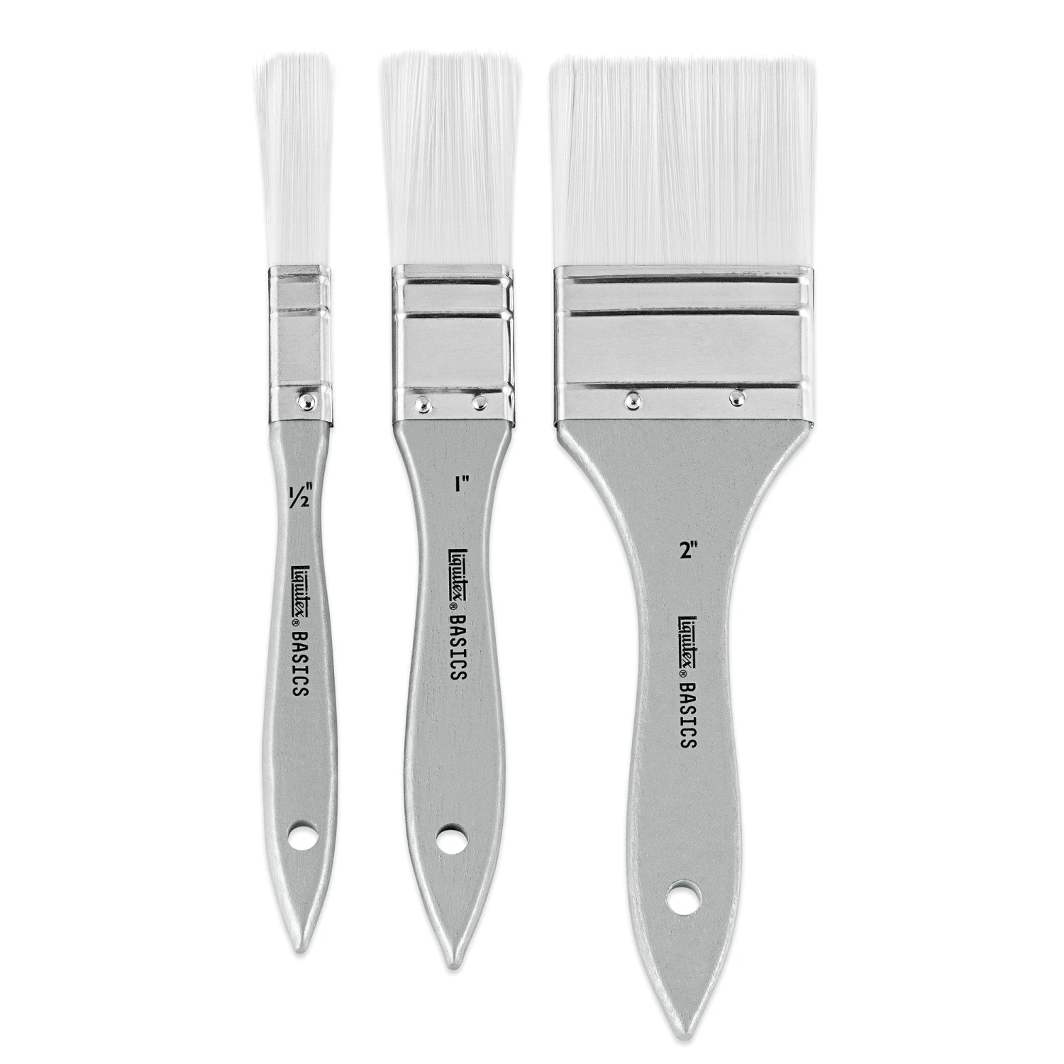 Liquitex Basics Synthetic Acrylic Brushes - Pack Of 3 2 Liquitex Basics Synthetic Acrylic Brushes - Pack Of 3 - Image 2