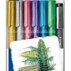 Staedtler Metallic Markers + Pigment Liner - Set Of 7