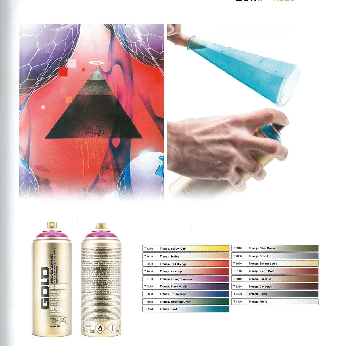 Montana Gold TRANSPARENT Colour Cans 400ml 2 Montana Gold TRANSPARENT Colour Cans 400ml - Image 2