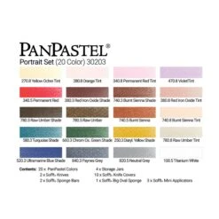 PanPastel Set - Portrait - 20 Colours -Painting Supplies pan paste portrait set