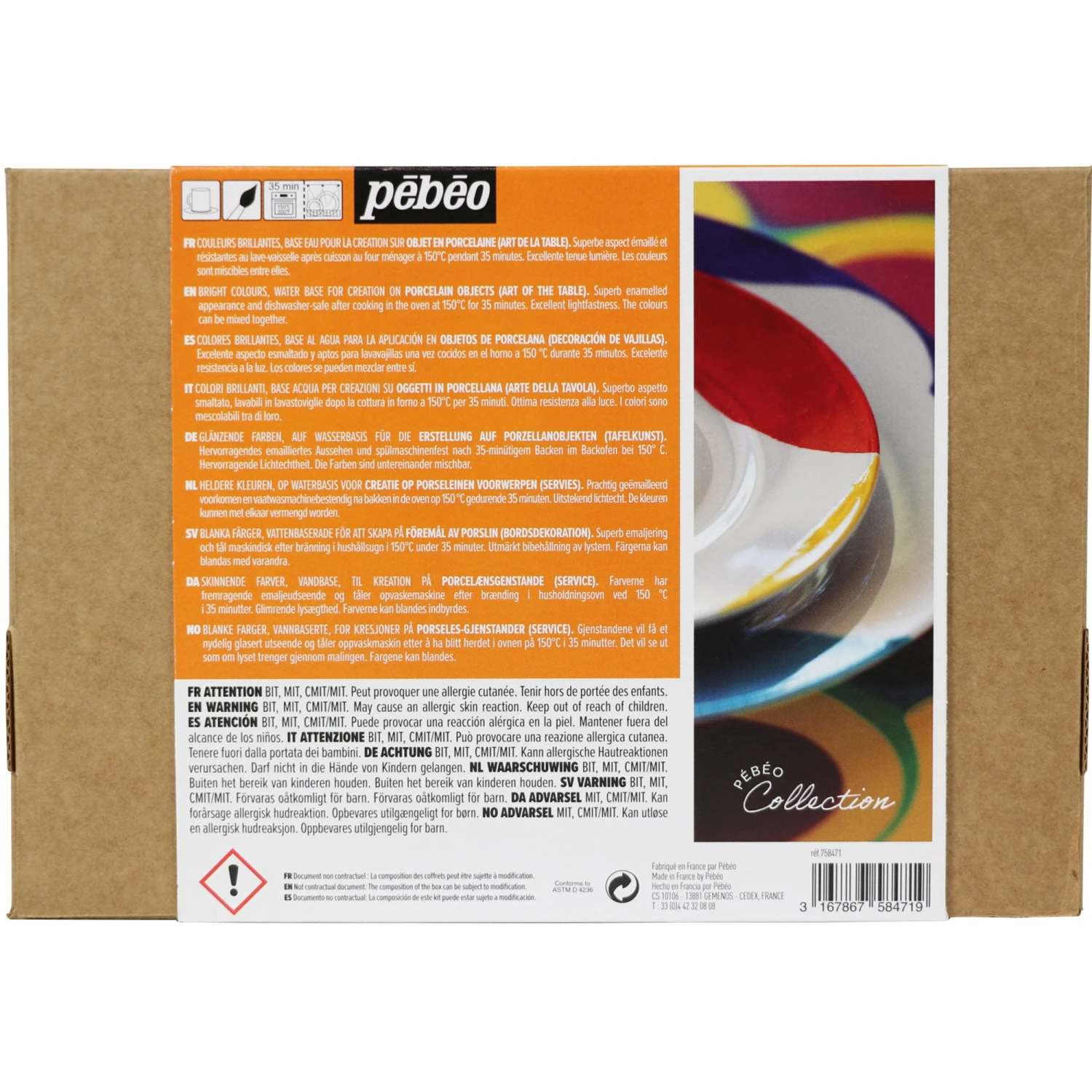 Pebeo Porcelain Painting Set - 10 X 45ml 3 Pebeo Porcelain Painting Set - 10 X 45ml - Image 3