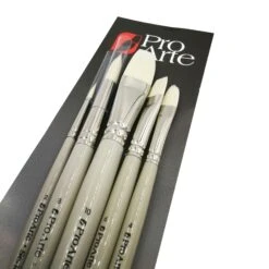 Pro Arte Series D Bristlene Oil Brushes (W16) - Set Of 5 -Painting Supplies pro arte 2