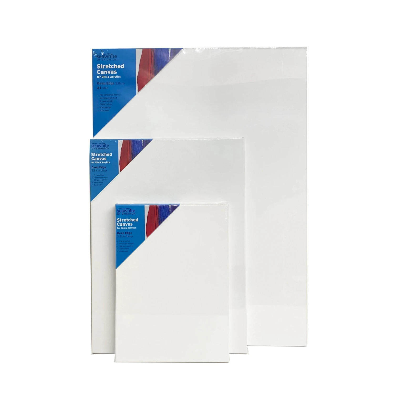 Seawhite Stretched Canvas - Deep Edge - Multi-Packs 1 Seawhite Stretched Canvas - Deep Edge - Multi-Packs