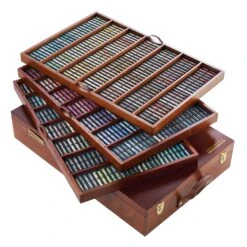 Sennelier Extra Soft Pastels King Set - Wooden Case Of 525 Pastels