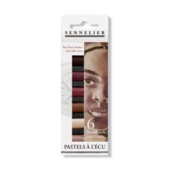 Sennelier Soft Pastels Half Stick - Set Of 6 - Assorted Sets 12 Sennelier Soft Pastels Half Stick - Set Of 6 - Assorted Sets -Painting Supplies sennelier half pastels dark skin tones