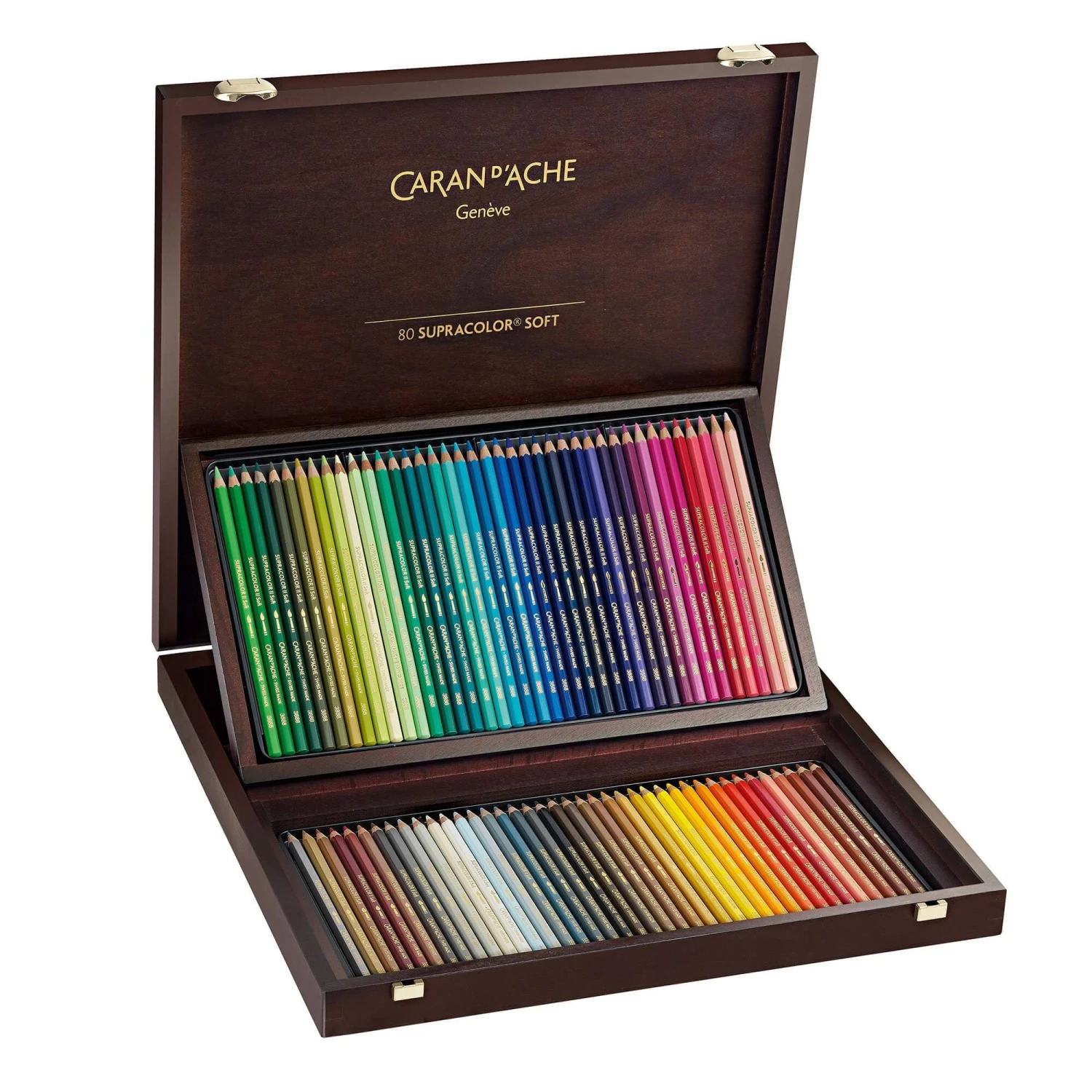 Caran D'Ache 80 Supracolor Pencils Wooden Box 1 Caran D'Ache 80 Supracolor Pencils Wooden Box