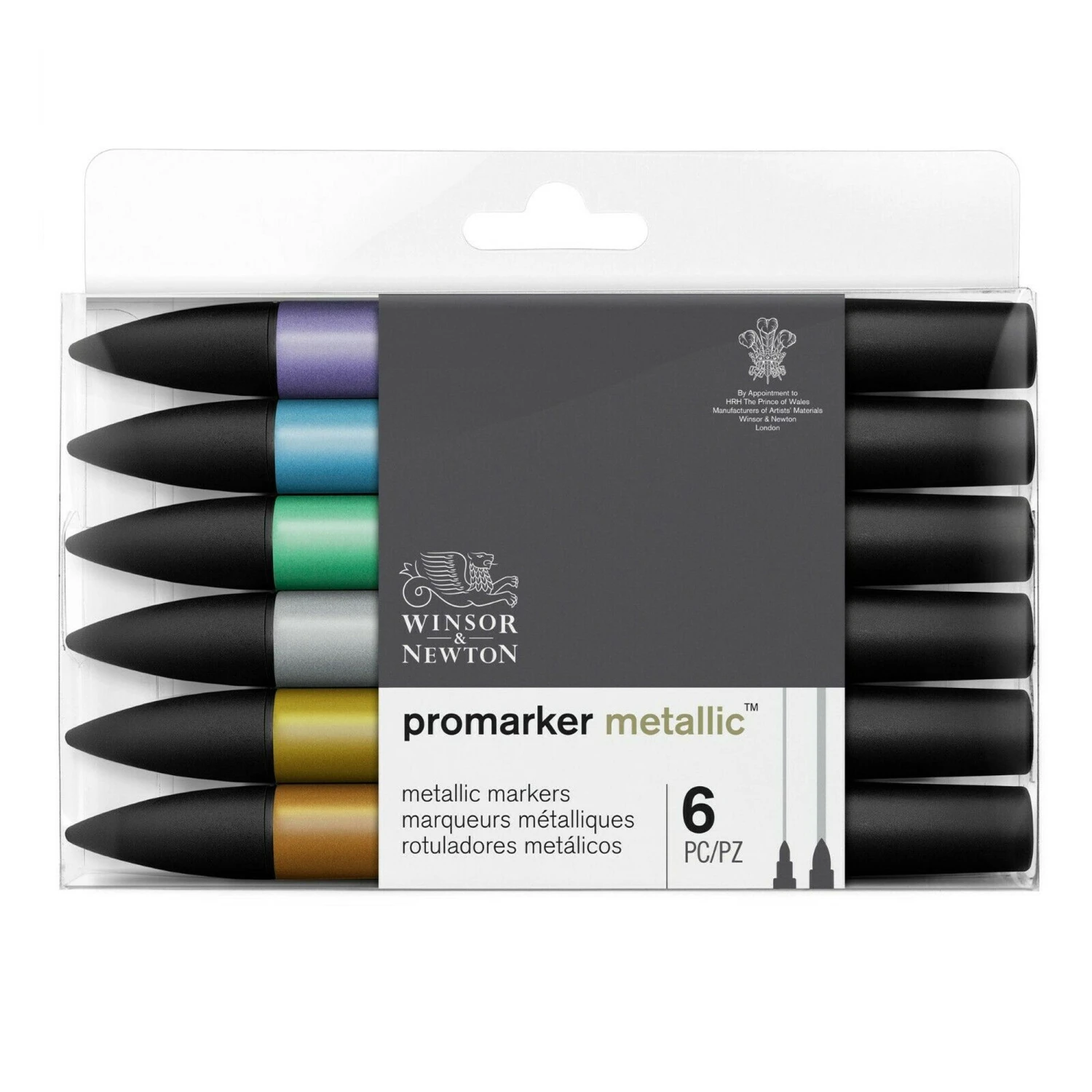 Winsor & Newton Promarker Set Of 6 - Metallics 1 Winsor & Newton Promarker Set Of 6 - Metallics