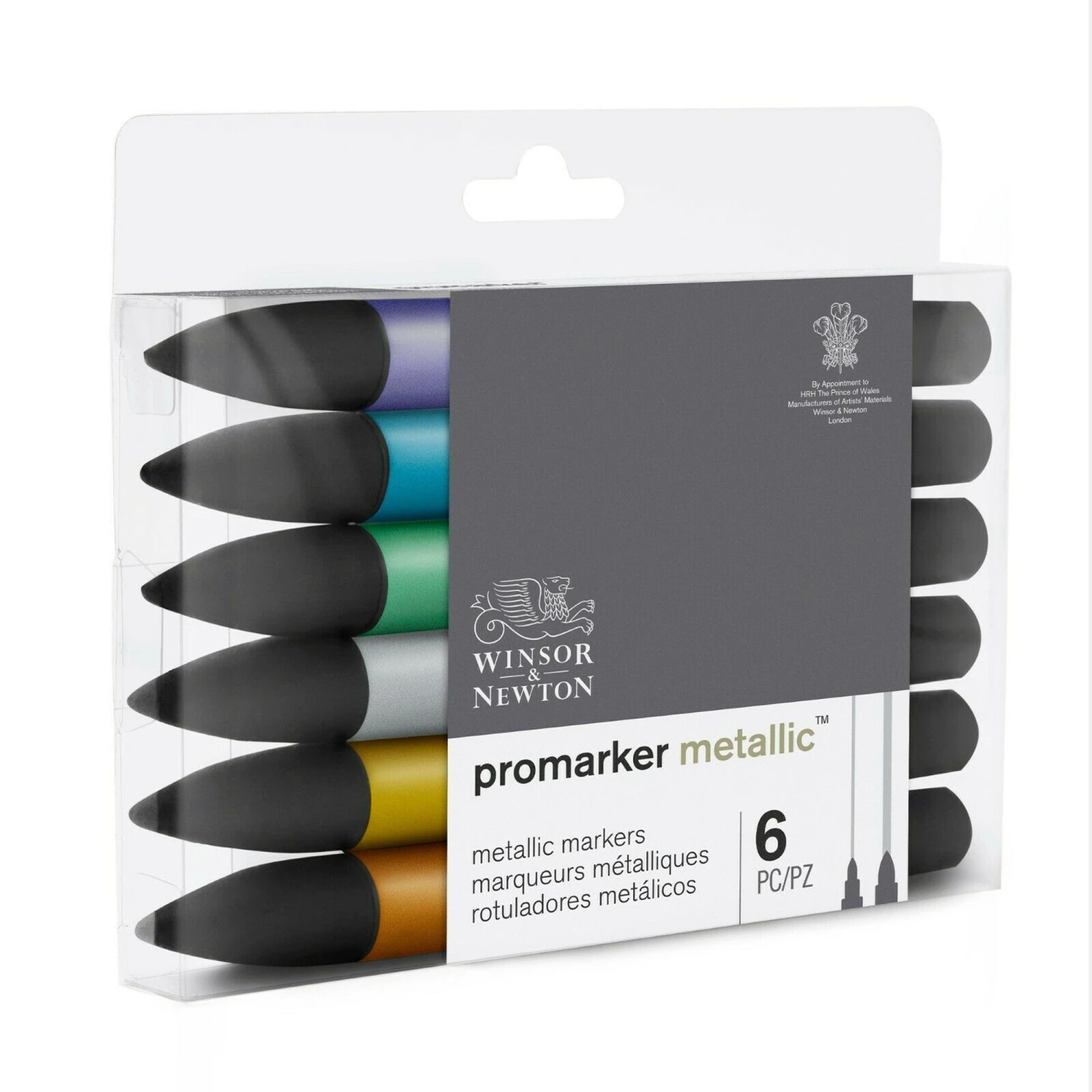 Winsor & Newton Promarker Set Of 6 - Metallics 2 Winsor & Newton Promarker Set Of 6 - Metallics - Image 2